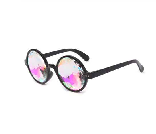 Sonnenbrille Brille Kaleidoskop Regenbogen Prisma Diffraktion Rave Party EDM Festival Herren Damen Unisex - BIERGEAR