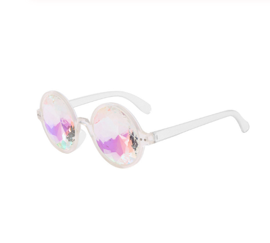 3D Prisma Wirkung Beugungs Gläser Frauen Sonnenbrille Rechteck Regenbogen  Kaleidoskop Festival Stil Rave Brillen Klar/Grau objektiv - AliExpress